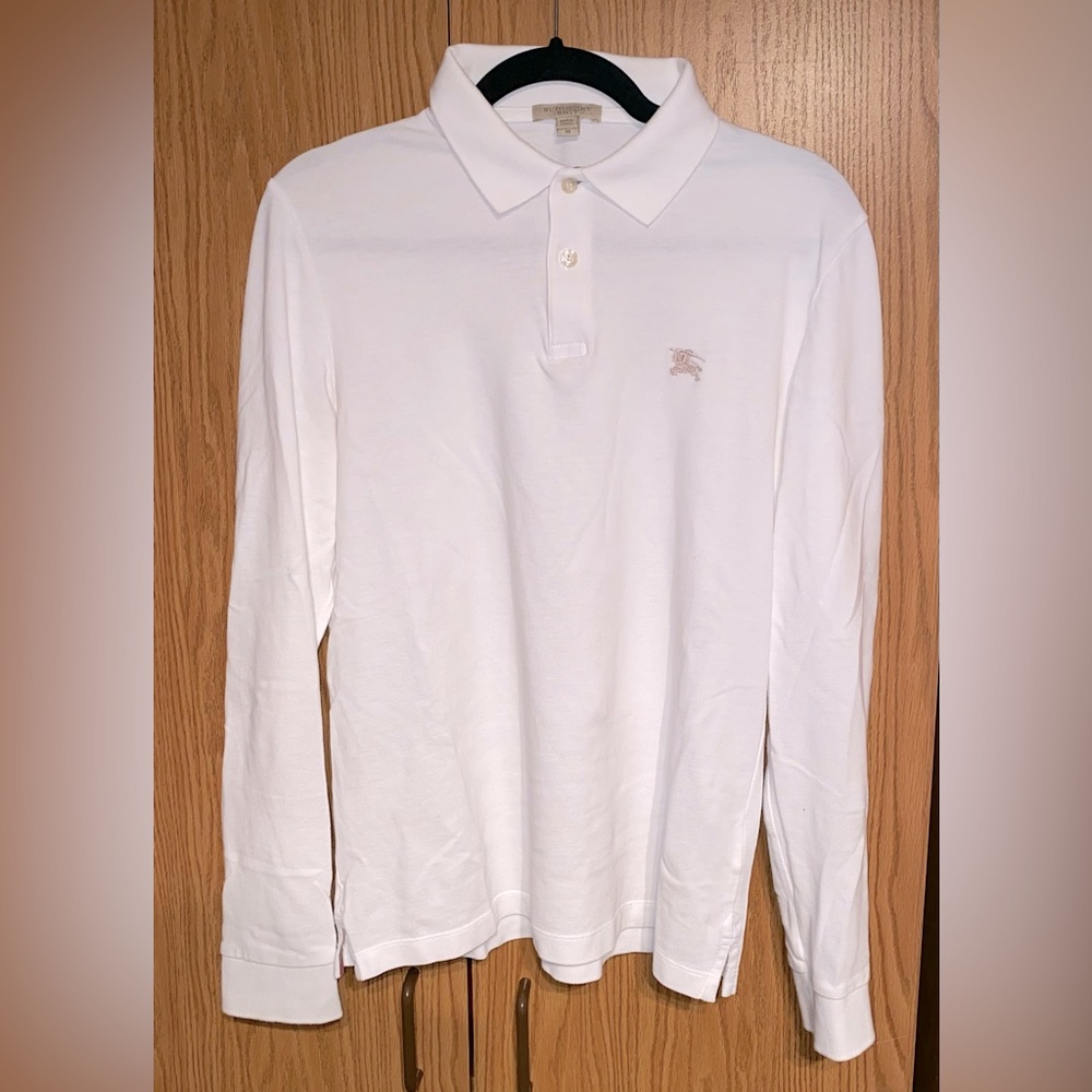 Burberry Long Sleeve Polo (Medium)